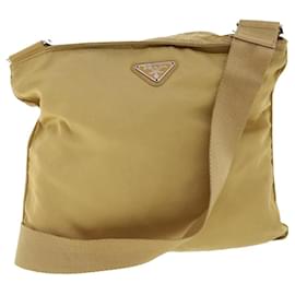 Prada-PRADA Shoulder Bag Nylon Beige Auth bs2664-Beige
