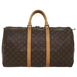 Louis Vuitton-Louis Vuitton Monogram Keepall 50 Boston Bag M41426 LV Auth jk2673-Other