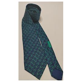 Hermès-Laços-Azul marinho