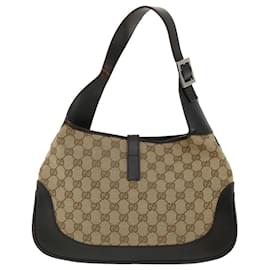 Gucci-GUCCI GG Canvas Jackie Web Sherry Line Borsa a tracolla Beige Rosso Verde Auth rd3512-Rosso,Beige,Verde
