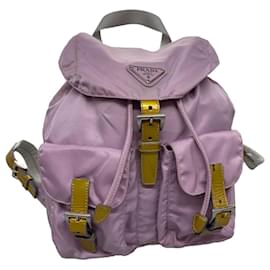 Prada-PRADA Backpack Nylon Pink Auth yk5363-Pink