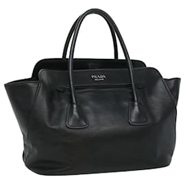 Prada-PRADA Hand Bag Leather Black Auth bs2674-Black
