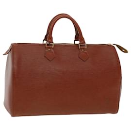 Louis Vuitton-Louis Vuitton Epi Speedy 35 Hand Bag Kenia Brown M42993 LV Auth tp525-Brown