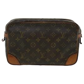 Louis Vuitton-Louis Vuitton Monogram Compiegne 28 Clutch Bag M51845 LV Auth tp463-Monogram