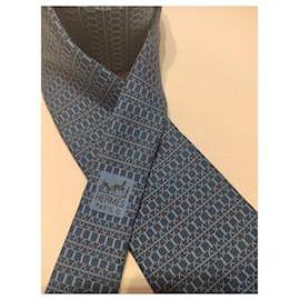 Hermès-Laços-Azul marinho