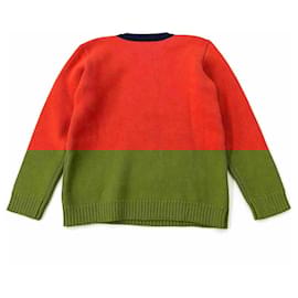 Gucci-Gucci Long Sleeve Cotton Sweater Kids-Orange