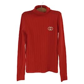 Gucci-GUCCI Sweater Turtleneck-Red