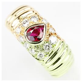 Dior-Dior Ruby ​​Ring-Gold hardware