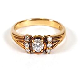 Gucci-Christian Dior Diamond Ring-Gold hardware