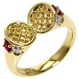 Dior-Dior Ruby Diamond Ring-Gold hardware