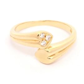 Dior-Christian Dior Heart Pave Diamond Ring-Gold hardware