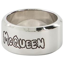Alexander Mcqueen-Affiti Ring - Alexander Mcqueen - Silver - Metal-Silvery,Metallic