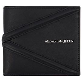 Alexander Mcqueen Billfold Wallet in Black Leather Black