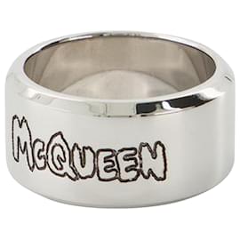 Alexander Mcqueen-Affiti Ring - Alexander Mcqueen - Silver - Metal-Silvery,Metallic