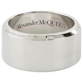 Alexander Mcqueen-Silver Graffiti Ring-Silvery,Metallic
