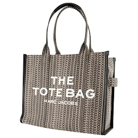 Marc Jacobs-The Large Tote Bag Monogram - Marc Jacobs - Beige Multi - Algodón-Beige