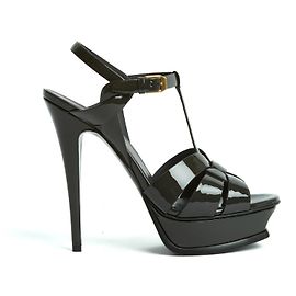 Saint Laurent TRIBUTE FR39 LACK GRAU Anthrazitgrau