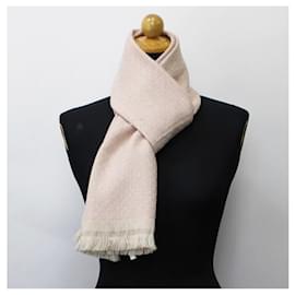 Fendi-Fendi Wool Muffler-Pink,Beige