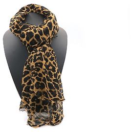 FENDI Stola Leopardata Marrone