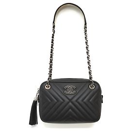 Chanel TIMELESS CLASSIQUE BLACK MAT CHEVRONS Noir Bijouterie argentée