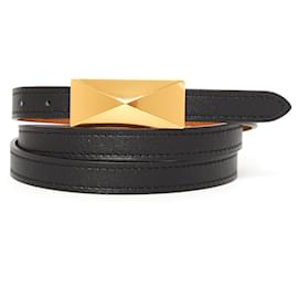 Hermès-TO DIAL lined LOOP T85-Black,Silver hardware,Gold hardware
