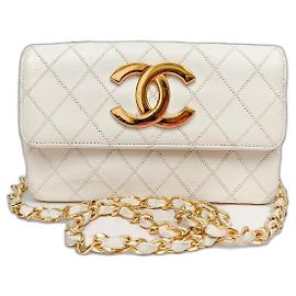 Mini Sac Chanel timeless vintage blanc GHW Blanc