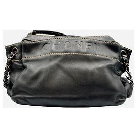 Bolsa Chanel lax acordeon Preto