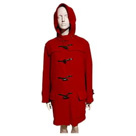Burberry-Burberry vintage hooded duffle coat, Special edition-Red