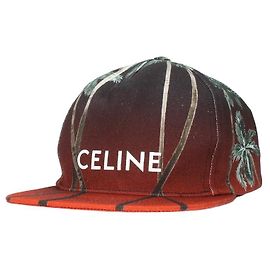 Céline * Celine by Hedi Slimane Gorra snapback con estampado de palmeras Naranja