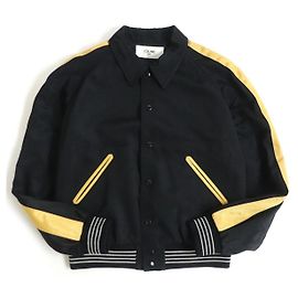 Céline *Celine x Christian Marclay Back KLAK embroidery Teddy jacket/blouson Black