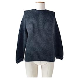Bogner Kaschmirpullover mit Reißverschluss Grau Grau