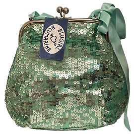 Pochette con paillettes verde Blugirl Blumarine Verde