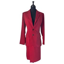 Jean Paul Gaultier Jean Paul Gautier red skirt jacket suit Red