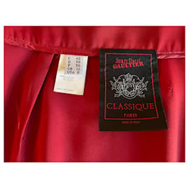 Jean Paul Gaultier-Jean Paul Gautier red skirt jacket suit-Red