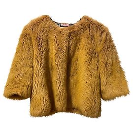 Mustard-colored Blugirl Blumarine ecological fur Mustard