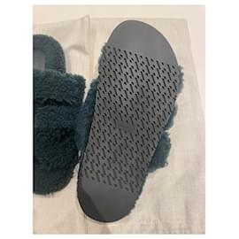Hermès-Sandals-Dark green