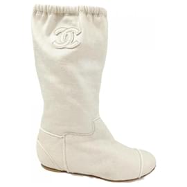 Chanel-*CHANEL boots-White