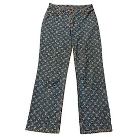 Jeans mit Monogramm von Louis Vuitton Blau