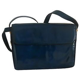 Bolso Christian Dior de charol azul Azul