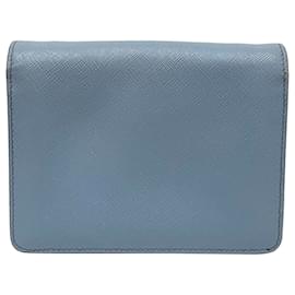 Prada-Prada Blue Saffiano Lux Wallet On Strap-Blue,Light blue