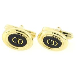*Abotoaduras masculinas Dior ferragens douradas Dior Dourado