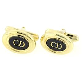 Dior-*Dior Cufflinks Men's Gold Hardware Dior-Golden