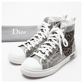 Dior-*[DIOR] Dior "B23" Leopard Sneakers High Cut Sneakers Shoes Shoes Size 38-Brown,White