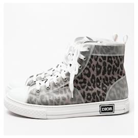 Dior-*[DIOR] Dior "B23" Leopard Sneakers High Cut Sneakers Shoes Shoes Size 38-Brown,White