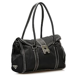 Prada-prada Tessuto Easy Shoulder Bag black-Black