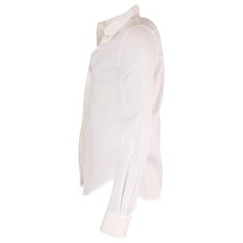 Victoria Beckham-Camisa de manga larga con botones en algodón blanco de Victoria Beckham-Blanco