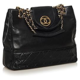 Chanel-chanel Quilted Supermodel Tote Bag black-Black