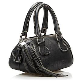 Chanel-chanel Lax Tassel Bag black-Black