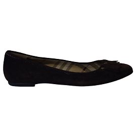 Ballerines Burberry en Daim Marron Marron