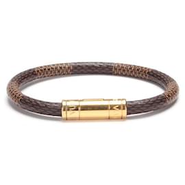 Louis Vuitton-louis vuitton Damier Ebene Bracelet Keep It marron-Marron